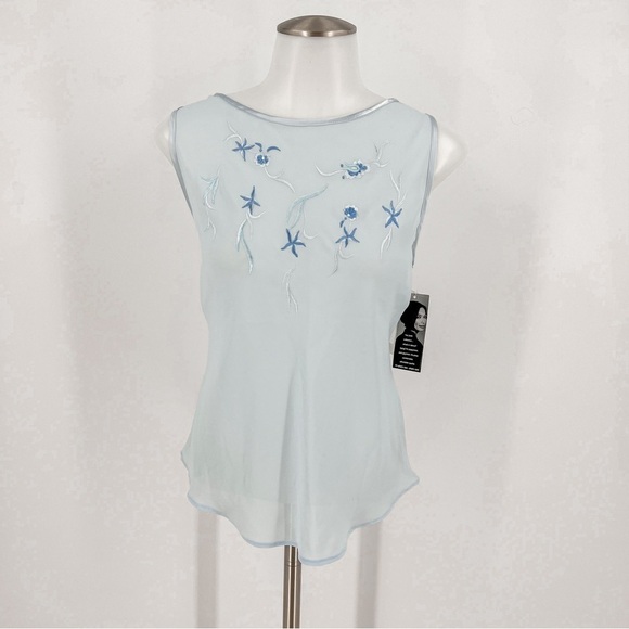 Josie By Natori blue top - Picture 1 of 4